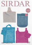 Sirdar 7820 Crochet Pattern Bags in Sirdar Cotton 4 Ply
