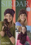 Sirdar 7841 Knitting Pattern Womens Hats, Scarf and Wrist Warmers in Sirdar Caboodle