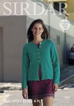 Sirdar 7839 Knitting Pattern Womens Cardigan in Sirdar Country Style 4 Ply
