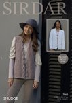 Sirdar 7865 Knitting Pattern Womens Cabled Jacket and Waistcoat in Sirdar Smudge