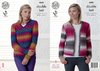 King Cole 4680 Knitting Pattern Ladies Sweater & Cardigan in Riot DK