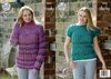 King Cole 4662 Knitting Pattern Womens Sweater and Top in Corona Chunky