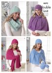 King Cole 4695 Knitting Pattern Womens Accessories in King Cole Embrace DK