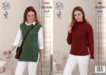 King Cole 4686 Knitting Pattern Womens Sweater and Tunic in King Cole DK