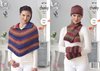King Cole 4714 Knitting Pattern Womens Easy Knit Cape & Accessories in King Cole Riot Chunky