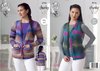 King Cole 4716 Knitting Pattern Womens Easy Knit Cardigan and Waistcoat in King Cole Riot Chunky