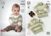King Cole 4584 Knitting Pattern Baby Sweaters in Big Value Baby Soft Chunky