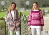 King Cole 4753 Knitting Pattern Womens Raglan Sleeve Jacket and Sweater in King Cole Super Chunky