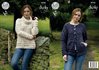 King Cole 4743 Knitting Pattern Womens Sweater and Cardigan in King Cole Chunky Tweed