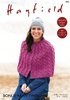 Sirdar 7896 Knitting Pattern Womens Button Up Cape in Hayfield Bonus Aran Tweed