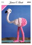 James C Brett JB404 Crochet Pattern Flo The Flamingo Toy in James C Brett Flutterby Chunky