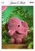 James C Brett JB403 Crochet Pattern Ellie The Elephant Toy in James C Brett Flutterby Chunky