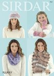 Sirdar 7957 Knitting Pattern Women and Girls Snood Scarf Hat & Wrist Warmers in Sirdar Flurry Chunky
