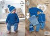 King Cole 4729 Knitting Pattern Baby Set Waistcoat Sweaters Leggings and Hat in Comfort DK