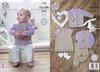 King Cole 4732 Knitting Pattern Baby Set Dress Cardigans and Leggings in Comfort DK