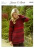 James C Brett JB426 Knitting Pattern Womens Sweater in Marble Chunky Glamour