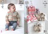 King Cole 4796 Knitting Pattern Baby Cardigans & Waistcoats in King Cole Drifter for Baby DK