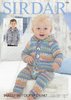 Sirdar 4780 Knitting Pattern Baby Children Onesie and Hoodie in Sirdar Snuggly Baby Crofter Chunky