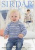 Sirdar 4778 Knitting Pattern Baby Boys Wrap & V Neck Sweaters in Sirdar Snuggly Baby Crofter Chunky
