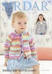 Sirdar 4779 Knitting Pattern Baby Girls Round and V Neck Cardigans in Snuggly Baby Crofter Chunky