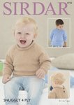 Sirdar 4742 Knitting Pattern Baby & Childrens Sweaters in Sirdar Snuggly 4 Ply