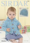 Sirdar 4738 Knitting Pattern Baby & Girls Cardigan & Hat in Sirdar Snuggly Tutti Fruitti