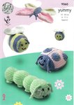 King Cole 9060 Knitting Pattern Bug Insect Toys  in King Cole Yummy Chunky
