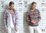 King Cole 4852 Knitting Pattern Womens Raglan Cardigan and Sweater in King Cole Drifter Chunky