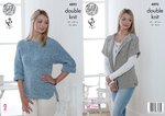 King Cole 4892 Knitting Pattern Womens Cardigan and Sweater in King Cole Authentic DK