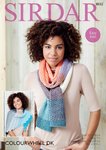 Sirdar 8032 Knitting Pattern Womens Easy Knit Wrap and Scarf in Sirdar Colourwheel DK