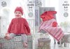 King Cole 4912 Knitting Pattern Baby Easy Knit Jacket Hat & Blanket in Cherish & Cherished DK