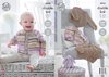 King Cole 4910 Knitting Pattern Baby Easy Knit Raglan Cardigans & Sweater in Cherish & Cherished DK