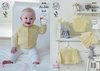 King Cole 4902 Knitting Pattern Babies Raglan Cardigans and Sweaters in King Cole Baby Pure DK