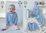 King Cole 4905 Knitting Pattern Babies Sweater Slipover and Cardigan in King Cole Baby Pure DK