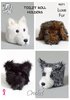King Cole 9071 Crochet Pattern Dog Toilet Roll Holders in King Cole Luxe Fur