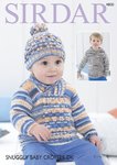 Sirdar 4800 Knitting Pattern Baby Childrens Sweaters and Hat in Sirdar Snuggly Baby Crofter DK