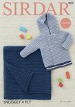 Sirdar 4808 Crochet Pattern Baby Boys Jacket and Blanket in Sirdar Snuggly 4 Ply