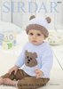 Sirdar 4825 Knitting Pattern Teddy Bear Sweater and Hat in Sirdar Snuggly Snowflake Chunky