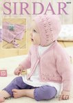 Sirdar 4849 Knitting Pattern Baby Cardigan Bonnet Shoes and Blanket in Sirdar No. 1 DK