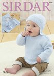 Sirdar 4848 Knitting Pattern Baby Sweater Helmet Bootees and Blanket in Sirdar No. 1 DK