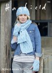 Sirdar 7991 Knitting Pattern Womens Scarf Hat and Wrist Warmers in Hayfield Bonus Aran Tweed