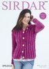 Sirdar 7997 Knitting Pattern Womens Jacket with a Collar in Sirdar Smudge