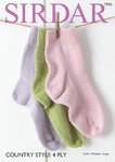 Sirdar 7993 Knitting Pattern Family Socks in Sirdar Country Style 4 Ply