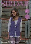 Sirdar 8014 Knitting Pattern Womens Easy Knit Waistcoat in Sirdar Harrap Tweed Chunky