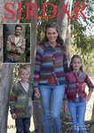 Sirdar 8004 Knitting Pattern Family Cardigans in Sirdar Aura Chunky
