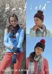 Sirdar 8019 Knitting Pattern Womens Hats Scarves and Mittens in Hayfield Illusion and Bonus DK
