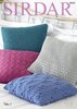 Sirdar 8050 Knitting Pattern Patterned Cushion Covers in Sirdar No. 1 DK