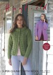 Sirdar 8025 Knitting Pattern Womens Long and Short Jackets in Hayfield Super Chunky with Wool