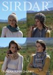 Sirdar 8072 Knitting Pattern Womens Hats Snood and Scarf in Sirdar Tundra Super Chunky