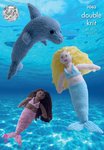 King Cole 9063 Knitting Pattern Mermaid & Dolphin Toys in King Cole DK